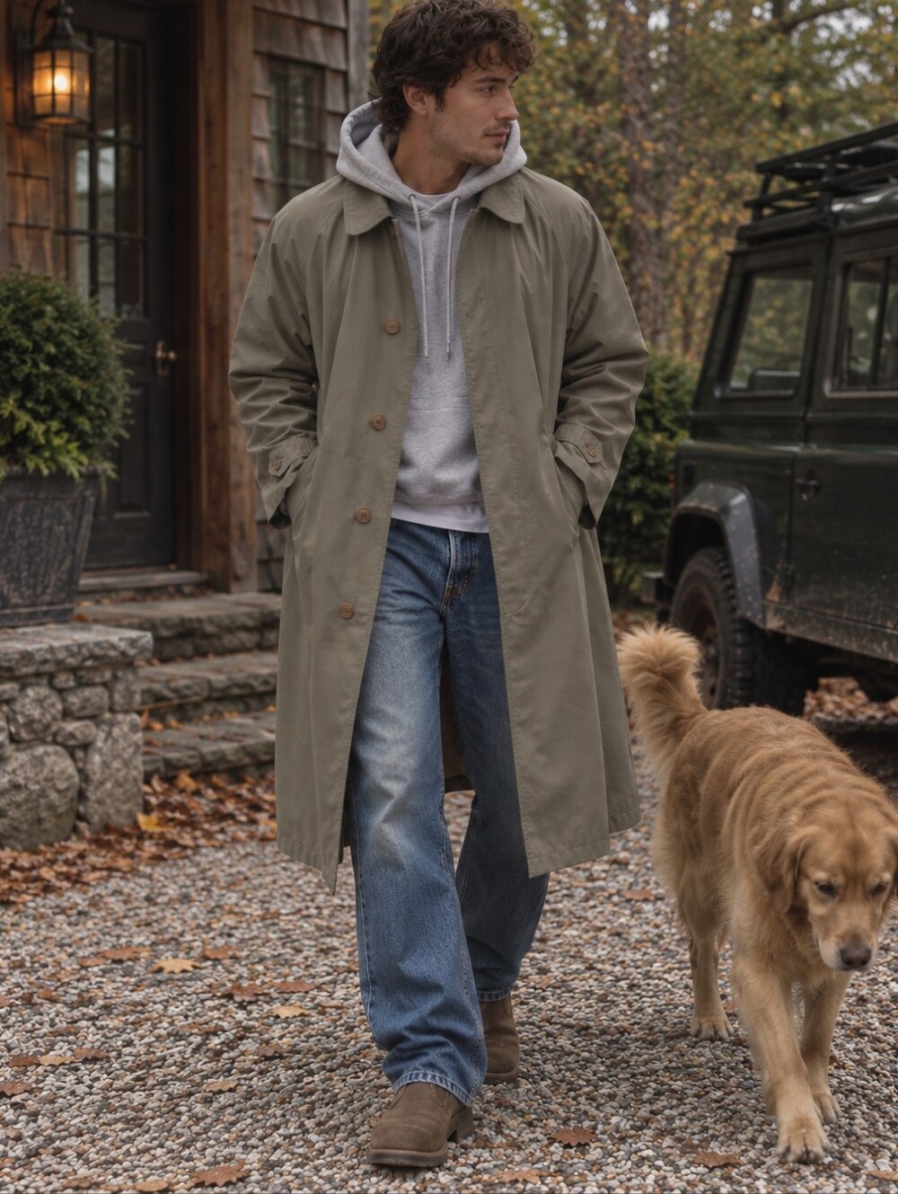 Vintage Chaps Ralph Lauren Trench Rain Coat